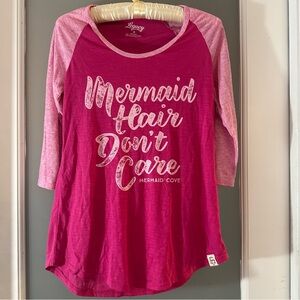 Mermaid Hair don’t Care NWT Legacy pink 3/4 sleeve top